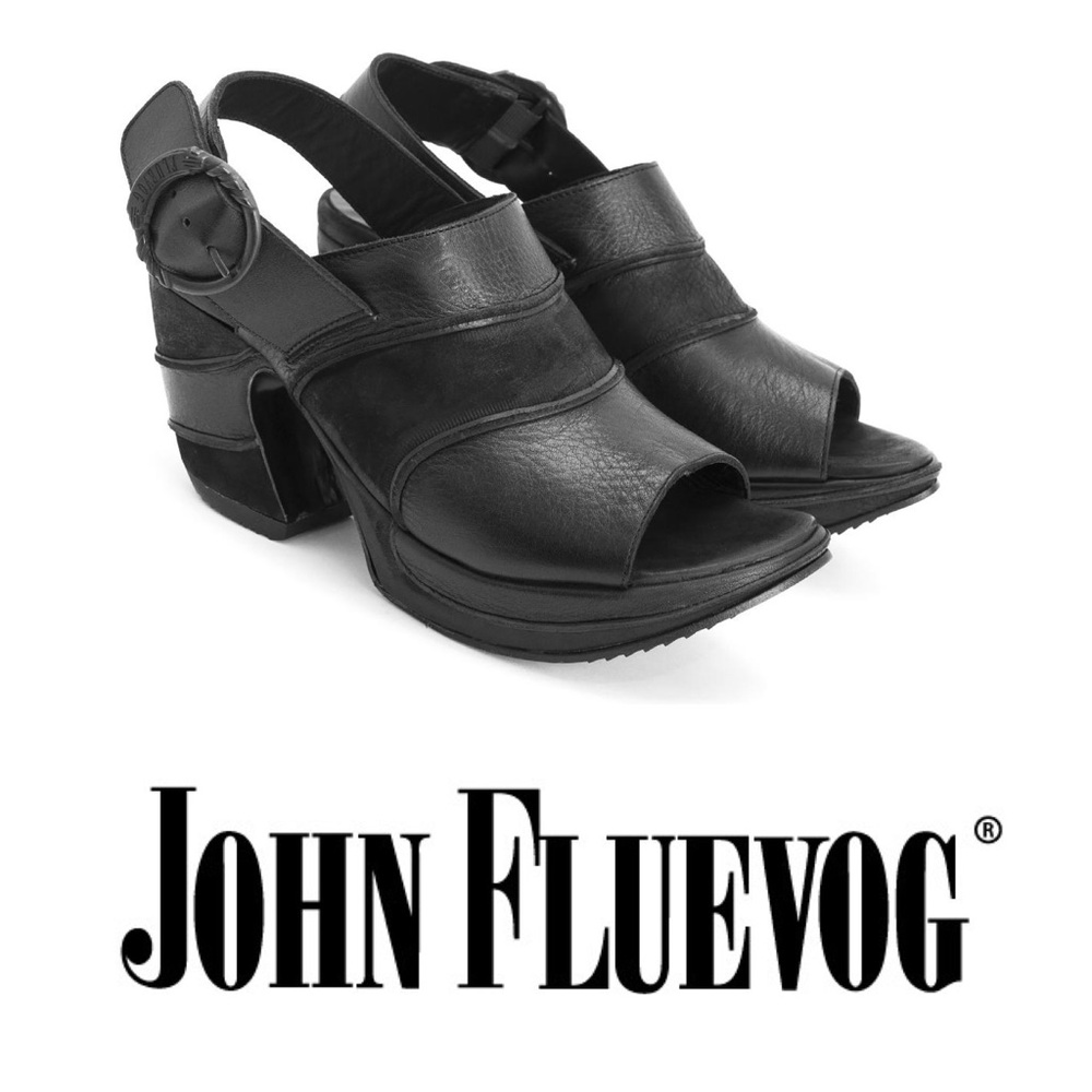 BRAND NEW - John Fluevog Prepare Advisor 
Platform Slingback Heel - Sz 7.5
Black